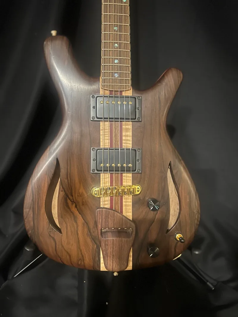 Detail of a handmade RJB guitar in progress